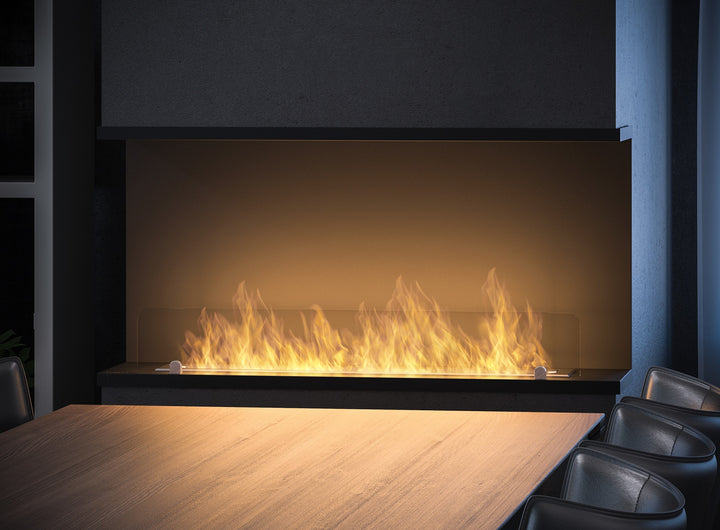 bioethanol-einbaukamin-dreiseitig-infire-c1000v2-ethanolkamin-raumteiler-essbereich-mit-flammen