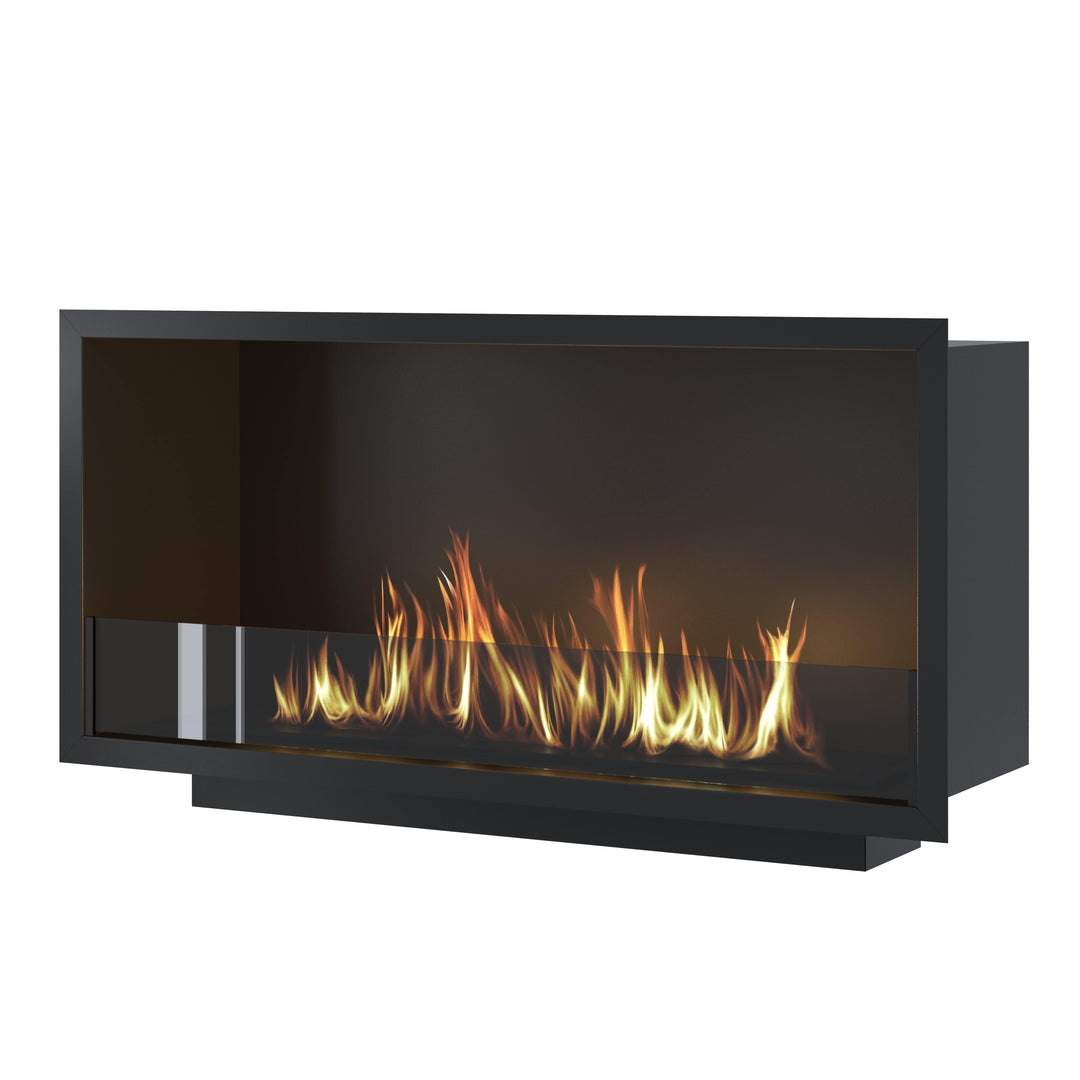 Bioethanol Einbau Kamin Ofen SELECTED 100cm Ethanol Einbaukamin von Wild Flame mit Glas