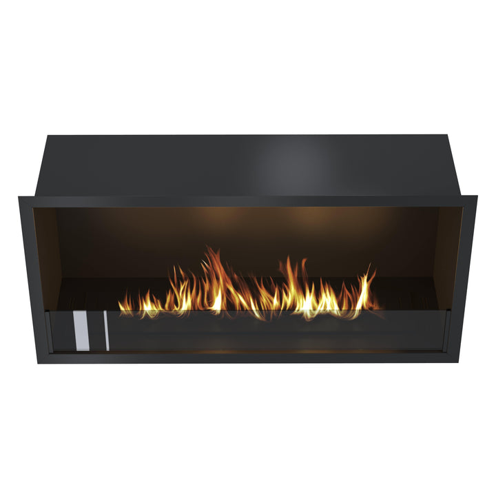 Bioethanol Einbau Kamin Ofen SELECTED 100cm Ethanol Einbaukamin von Wild Flame Frontal
