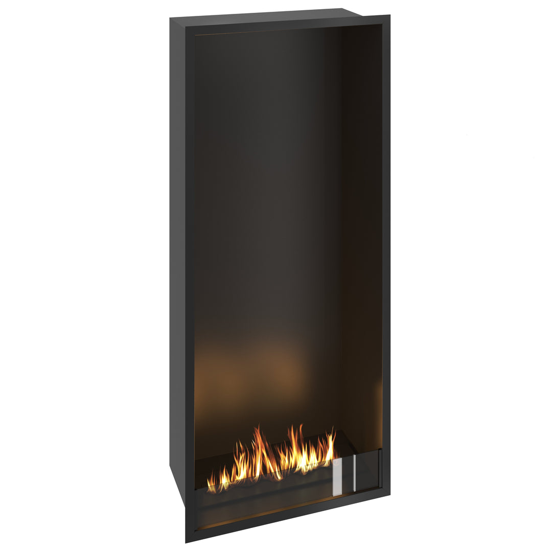 Bioethanol Einbau Kamin Ofen SELECTED Vertikal 70x160x35cm von Wild Flame Seitlich